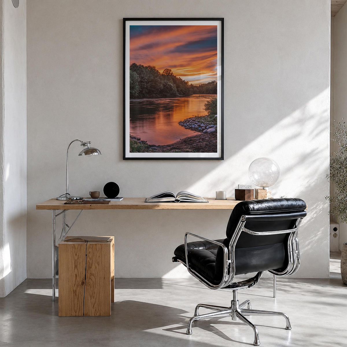 Pennsylvania no. 2 colorful photo poster of United States – vertical wall art in black wood frame with white border, hanging 