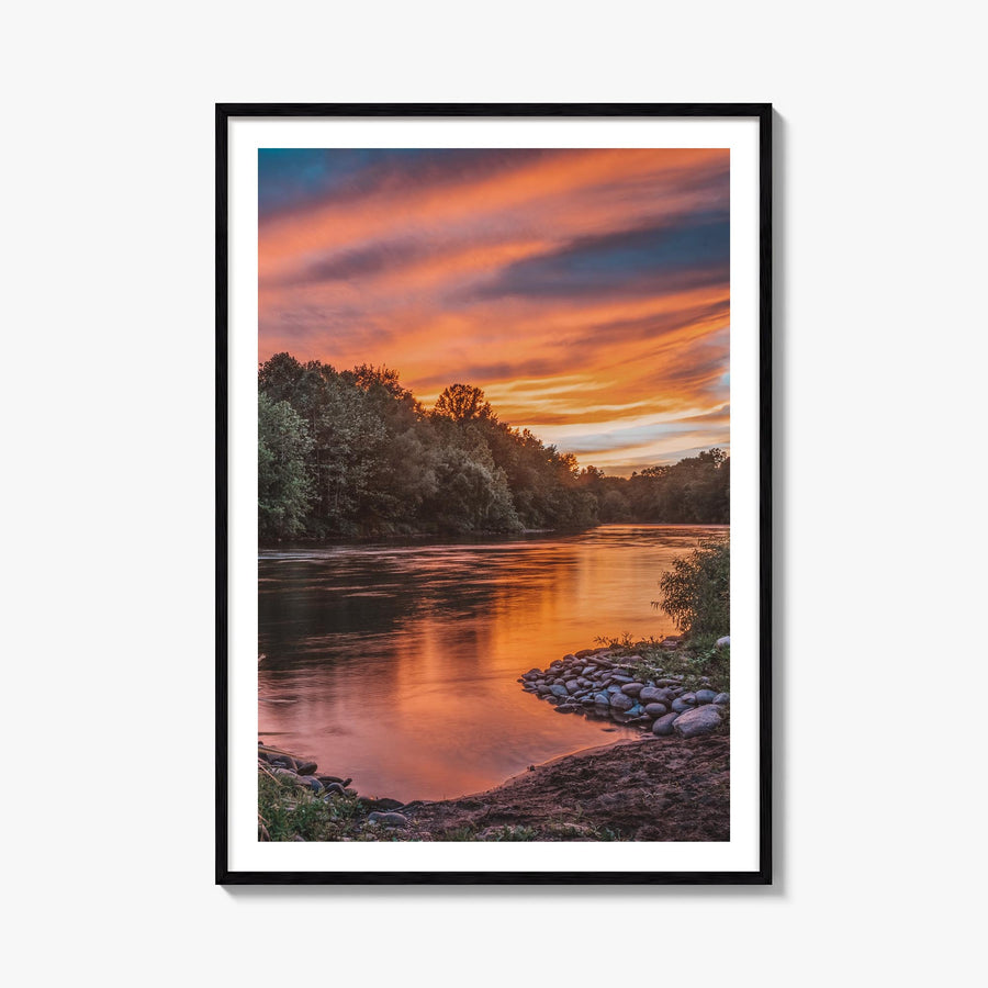 Pennsylvania no. 2 colorful photo poster of United States – vertical wall art, unframed print shown in interior mockup