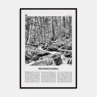 Pennsylvania No 3 Poster Black Wood / 8x12 in Nbourhood Travel B&W Poster