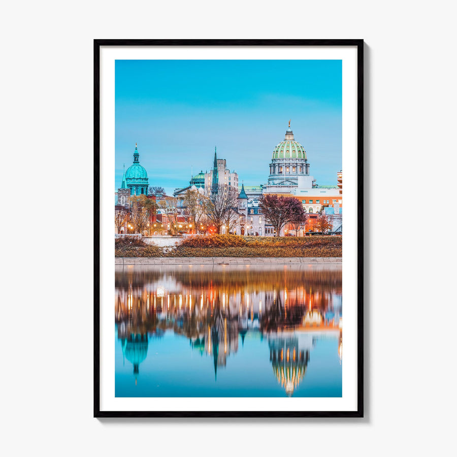 Pennsylvania Photo No 1 Poster, framed poster mockup, white border