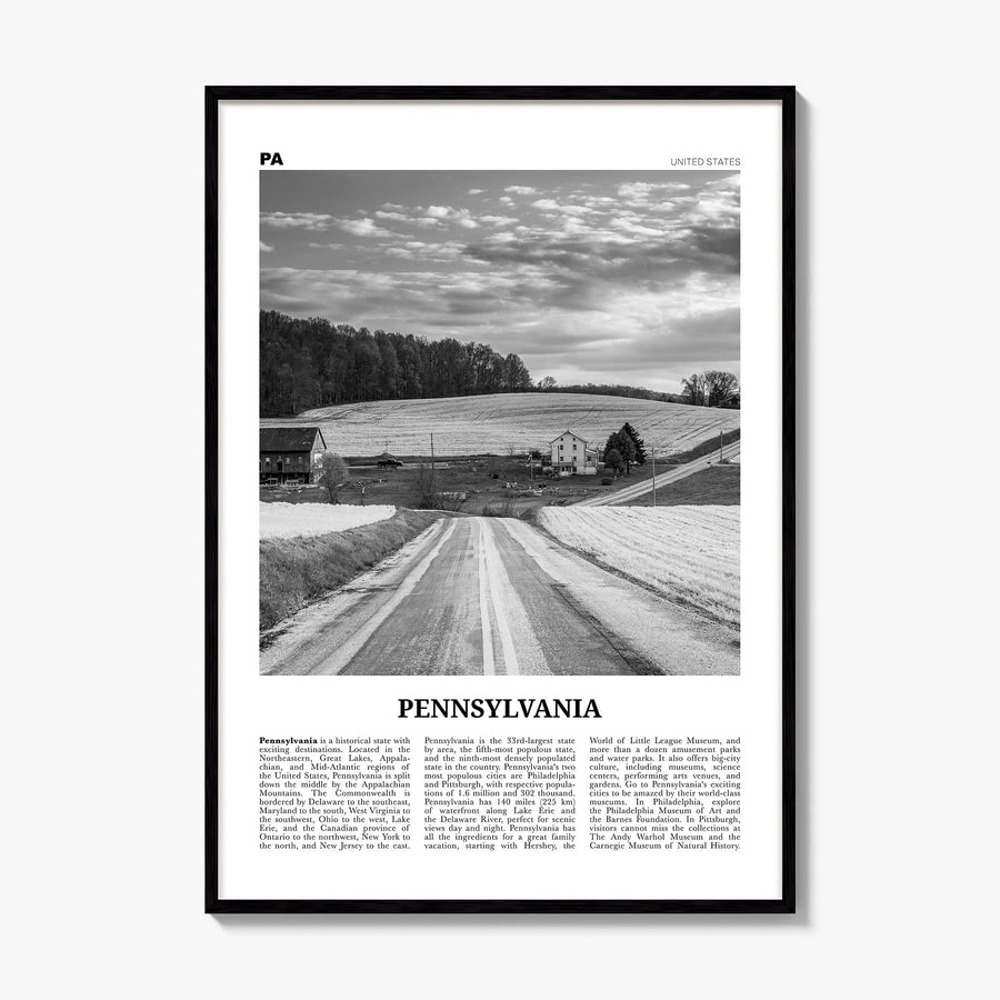 Pennsylvania Newspaper No 1 Poster, framed poster mockup