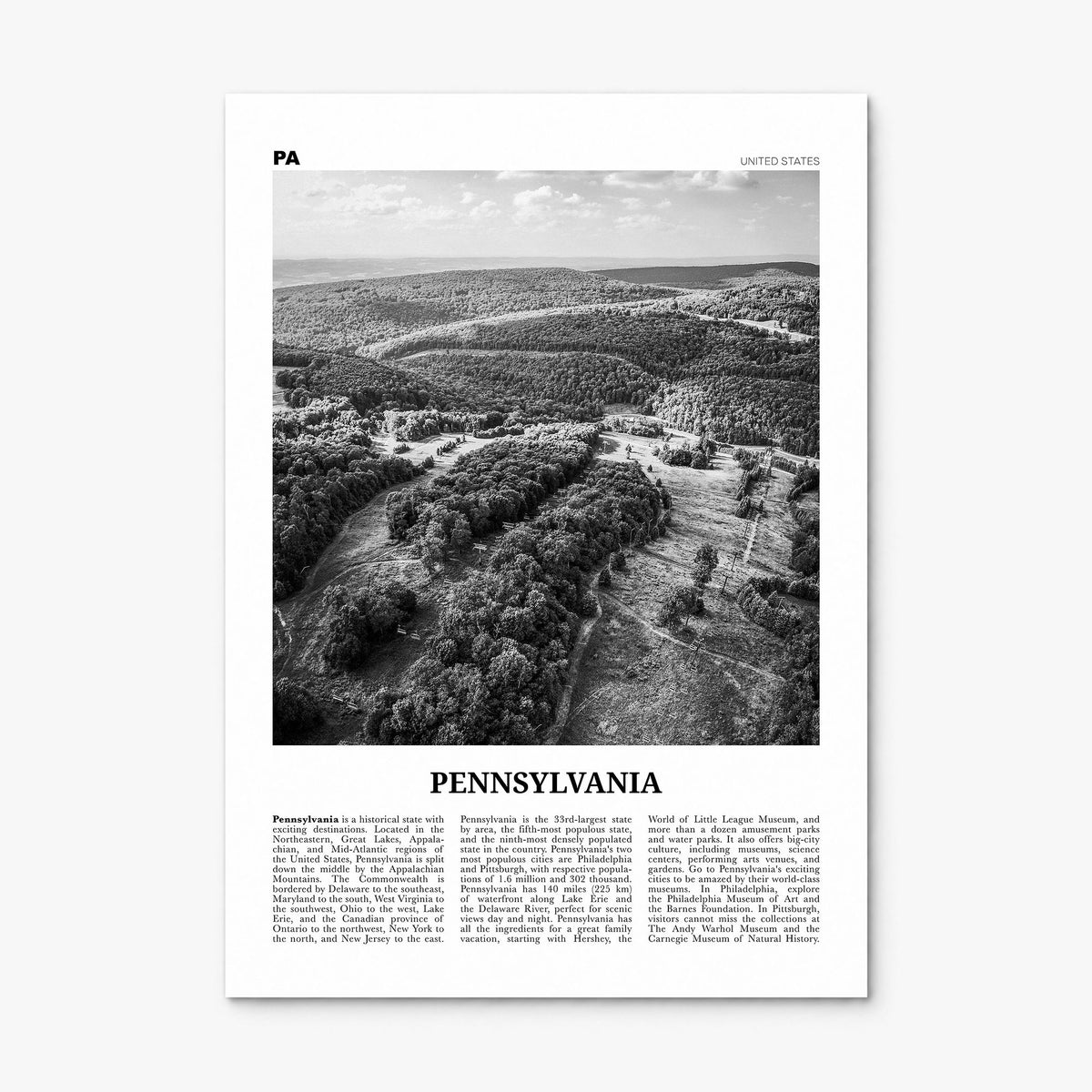 Pennsylvania Newspaper No 2 Poster, print only (unframed)