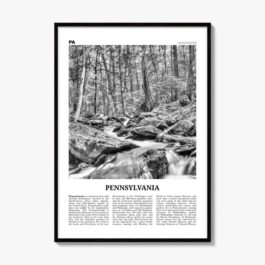 Pennsylvania Newspaper No 3 Poster, framed poster mockup