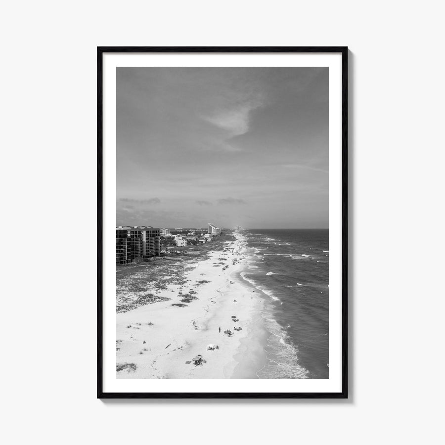 Pensacola no. 1 black & white photo poster of Florida, USA – vertical wall art, unframed print shown in interior mockup