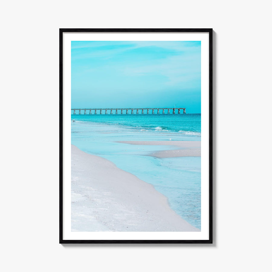 Pensacola no. 1 colorful photo poster of Florida, USA – vertical wall art, unframed print shown in interior mockup