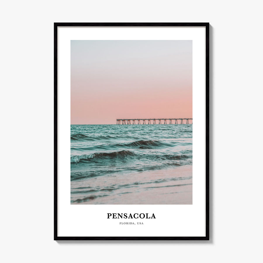 Pensacola Classic Poster, framed poster mockup