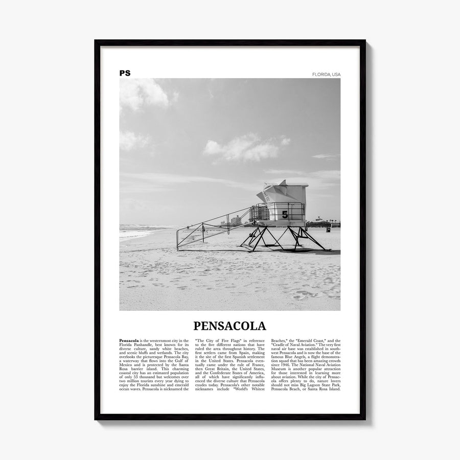 Pensacola Newspaper No 1 Poster, framed poster mockup