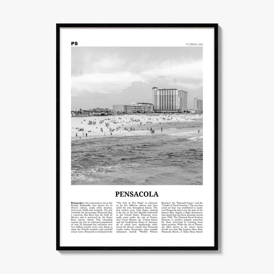 Pensacola Newspaper No 2 Poster, framed poster mockup