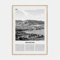 Penticton Poster Natural Wood / 8x12 in Nbourhood Travel B&W Poster