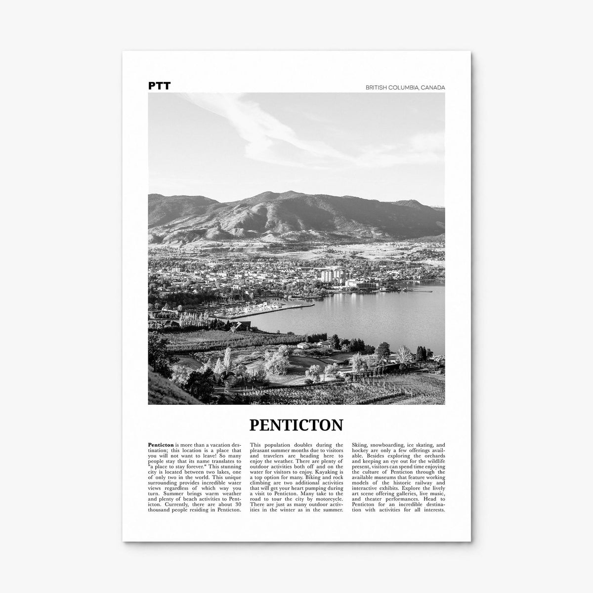 Penticton Newspaper Poster, print only (unframed)