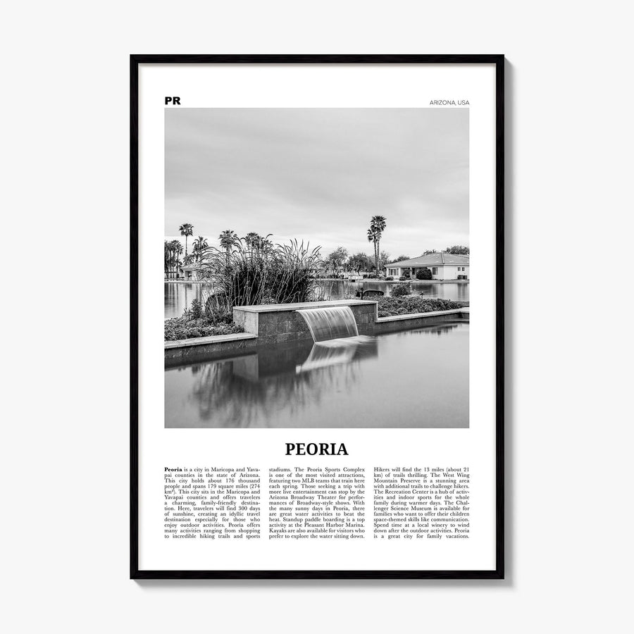 Peoria, Arizona Newspaper Poster, framed poster mockup