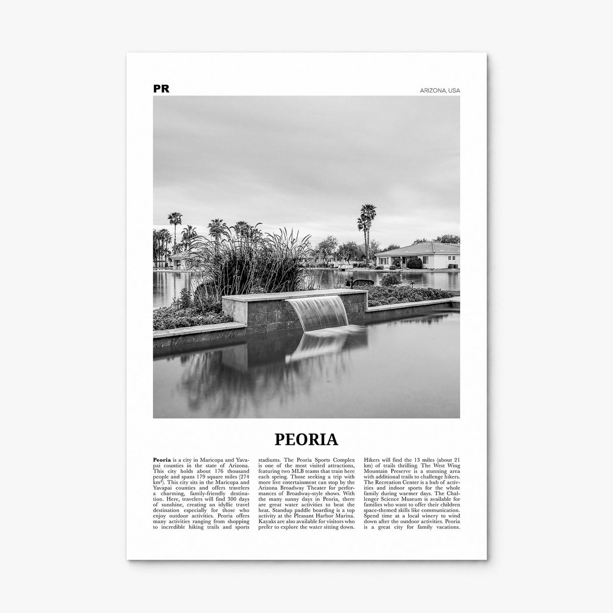 Peoria, Arizona Newspaper Poster, print only (unframed)