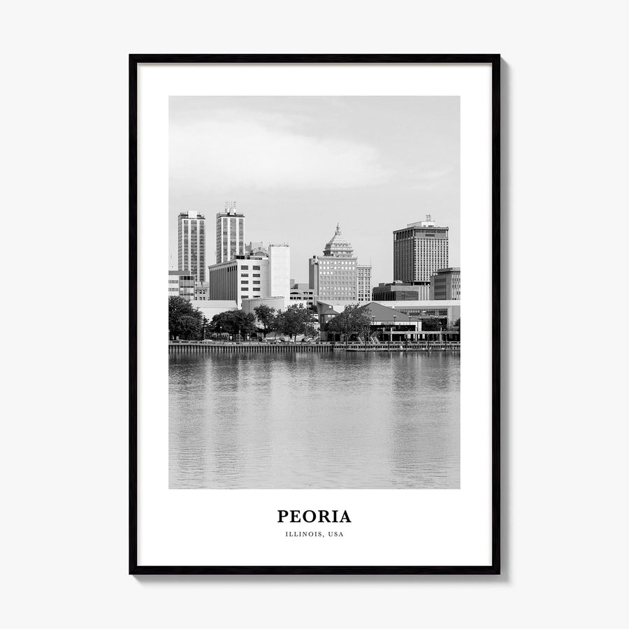 Peoria, Illinois Classic Poster, framed poster mockup