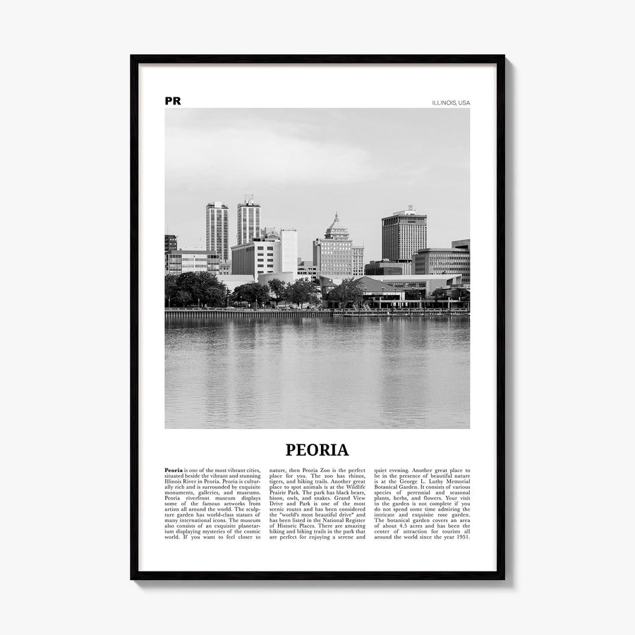 Peoria, Illinois Newspaper Poster, framed poster mockup