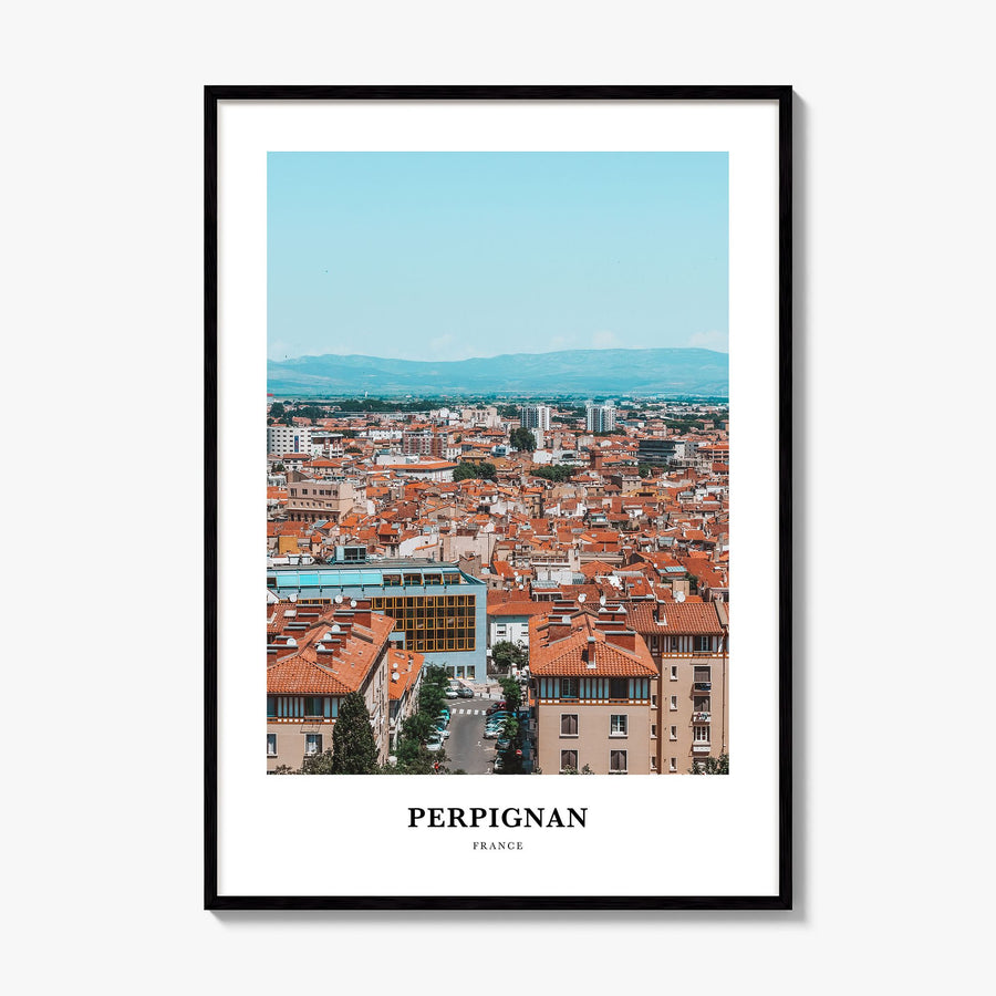 Perpignan Classic Poster, framed poster mockup