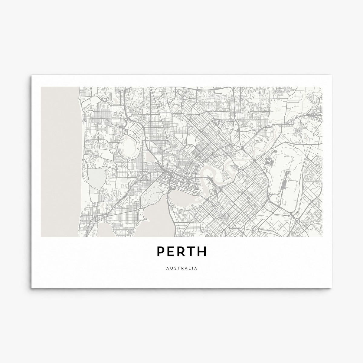 Perth Map Poster, print only (unframed)