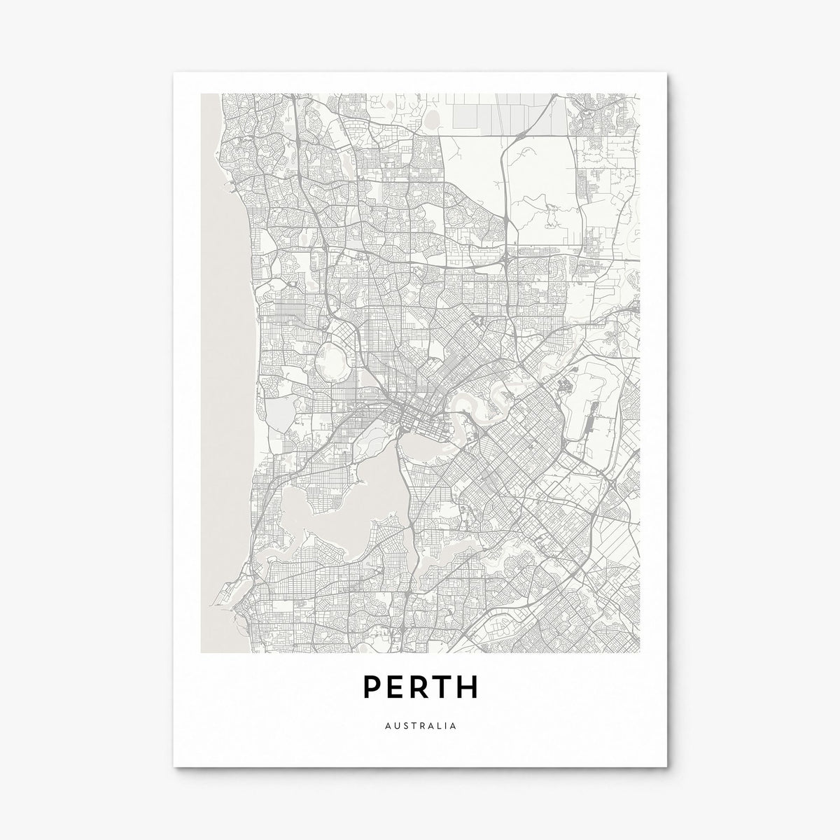 Perth Map Poster, print only (unframed)