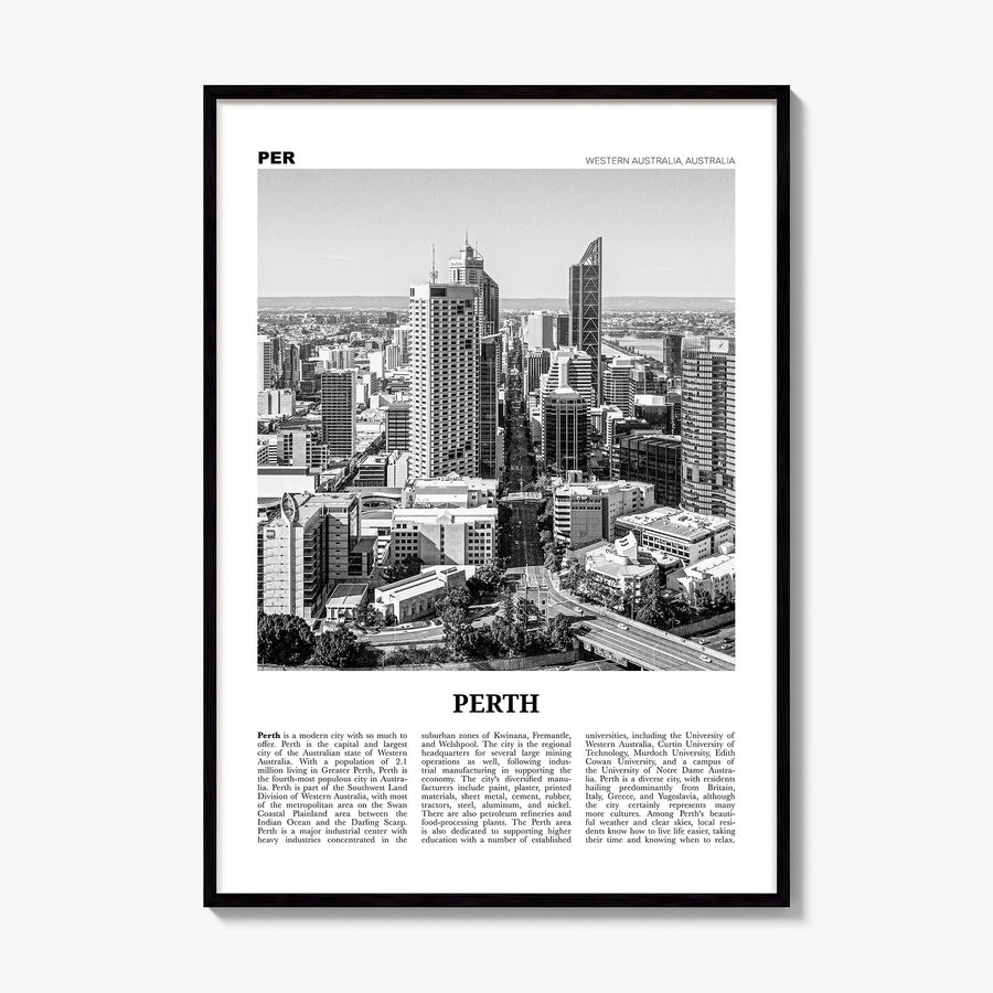 Perth Newspaper Poster, framed poster mockup