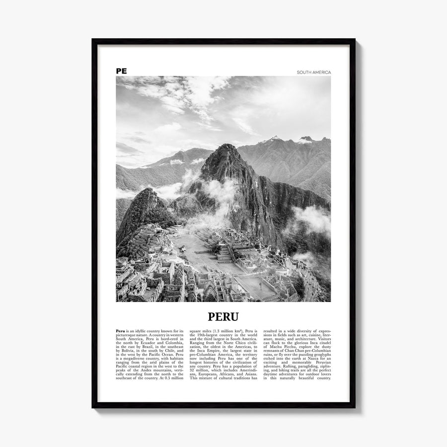 Peru Newspaper No 1 Poster, framed poster mockup