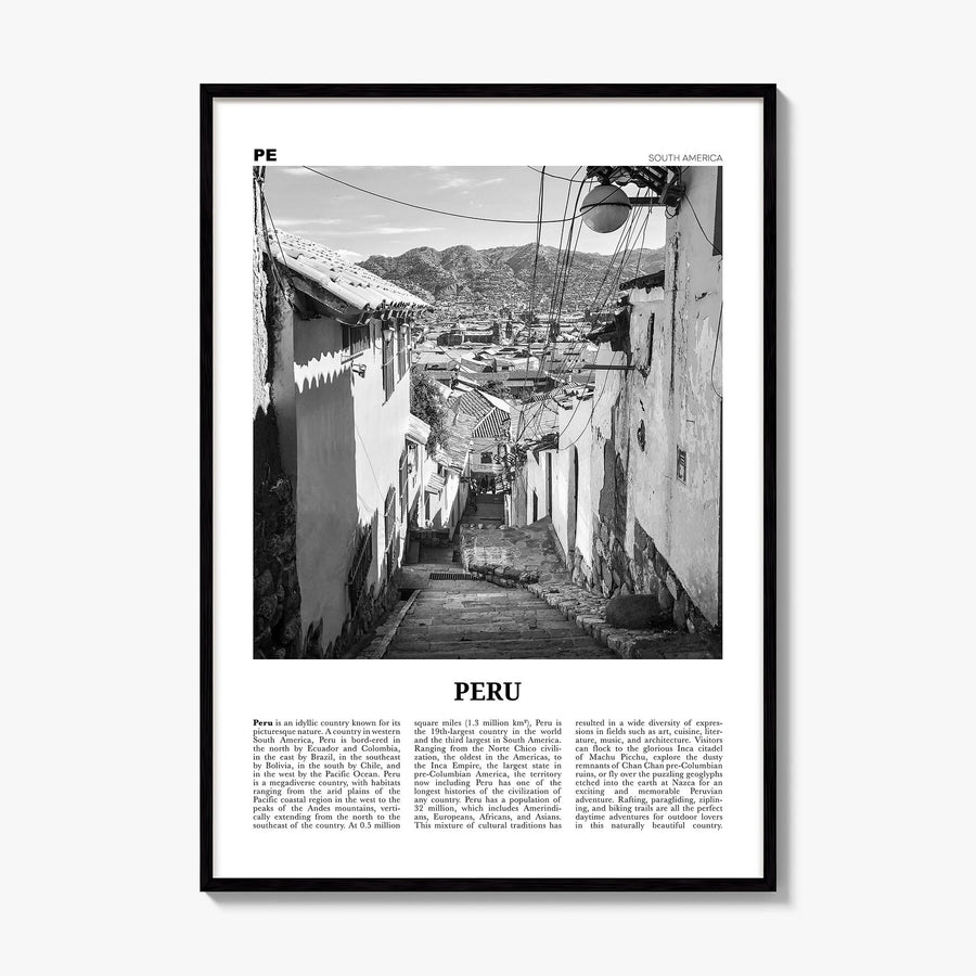 Peru Newspaper No 2 Poster, framed poster mockup