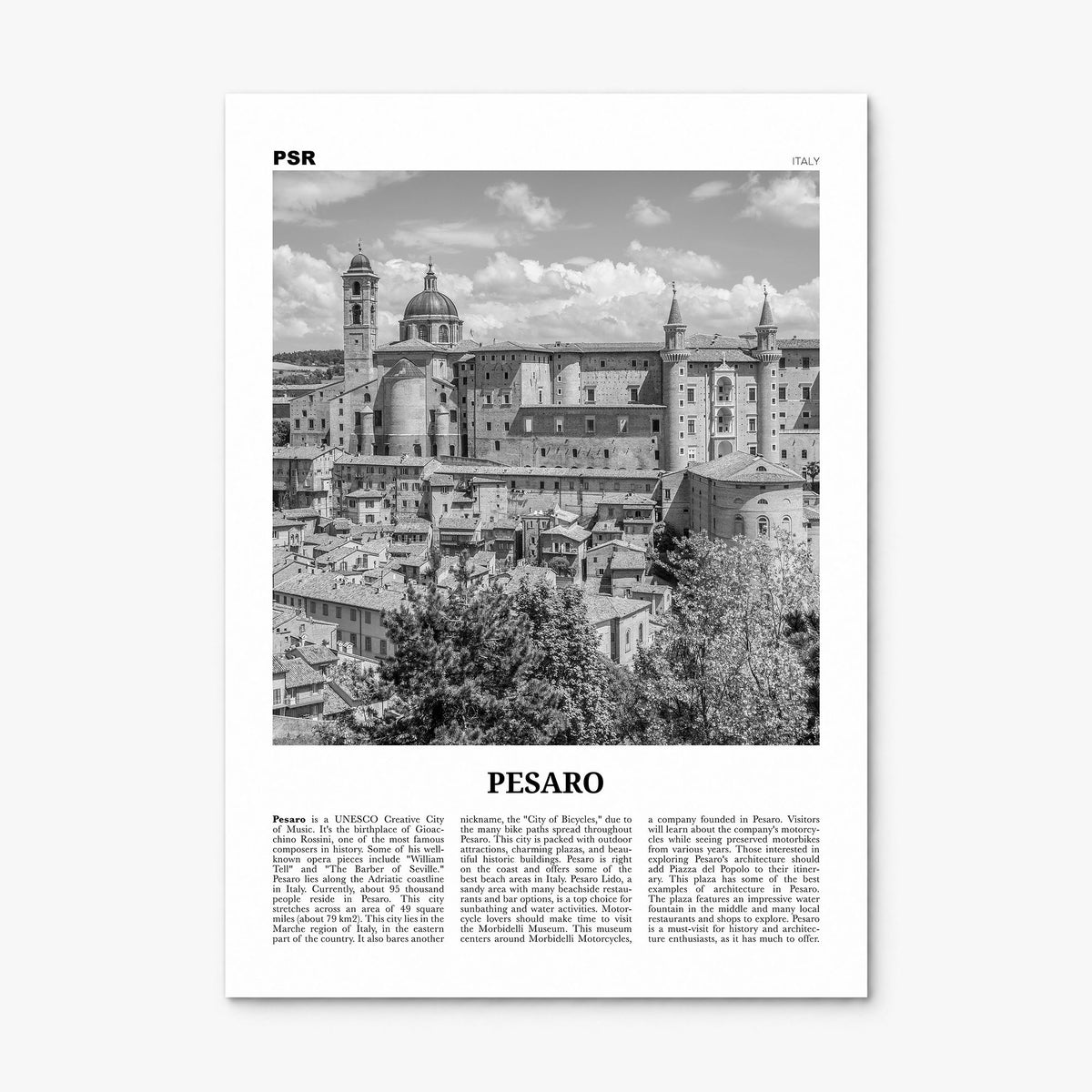 Pesaro Newspaper Poster, print only (unframed)