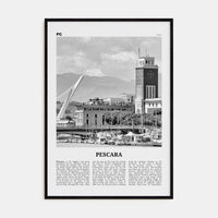 Pescara Poster Black Wood / 8x12 in Nbourhood Travel B&W Poster