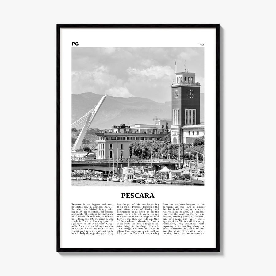 Pescara Newspaper Poster, framed poster mockup