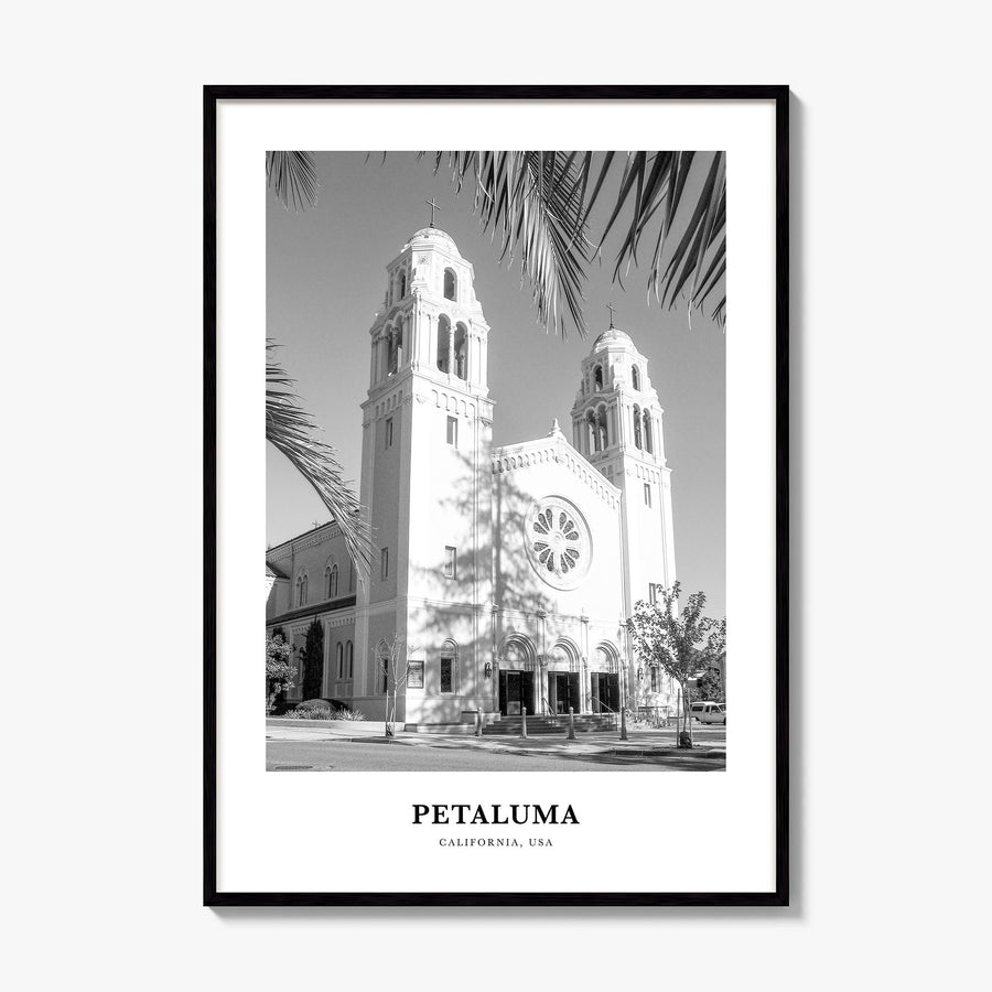 Petaluma Classic Poster, framed poster mockup