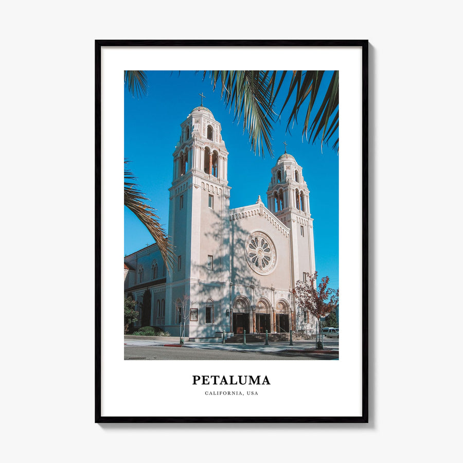 Petaluma Classic Poster, framed poster mockup