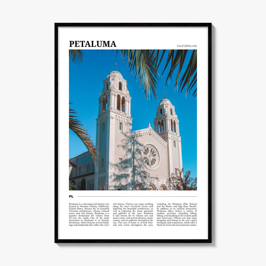 Petaluma Travel Poster, framed poster mockup