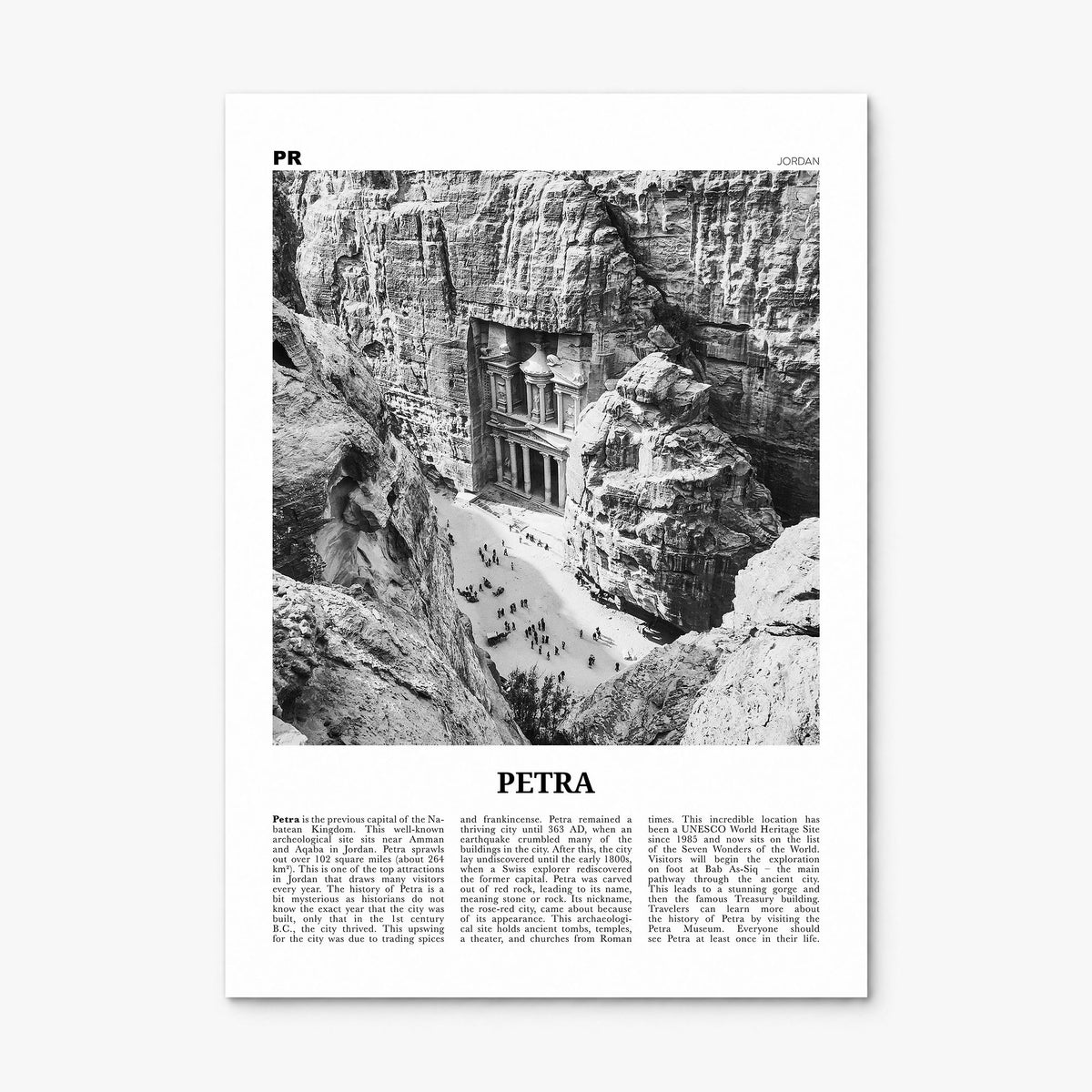 Petra Newspaper Poster, print only (unframed)