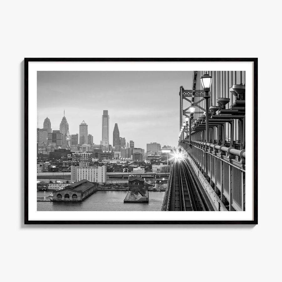 Philadelphia Photo Poster, framed poster mockup, white border