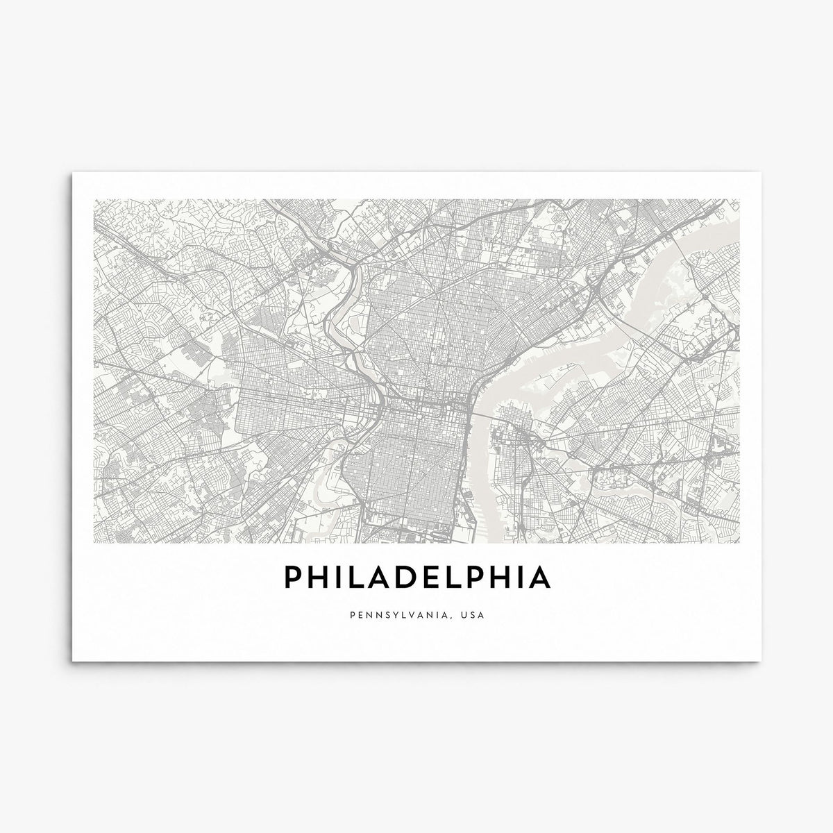 Philadelphia Map Poster, print only (unframed)