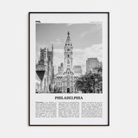 Philadelphia No 1 Poster None / 8x12 in Nbourhood Travel B&W Poster