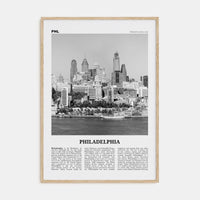 Philadelphia No 2 Poster Natural Wood / 8x12 in Nbourhood Travel B&W Poster