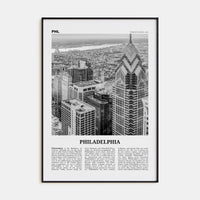 Philadelphia No 3 Poster None / 8x12 in Nbourhood Travel B&W Poster