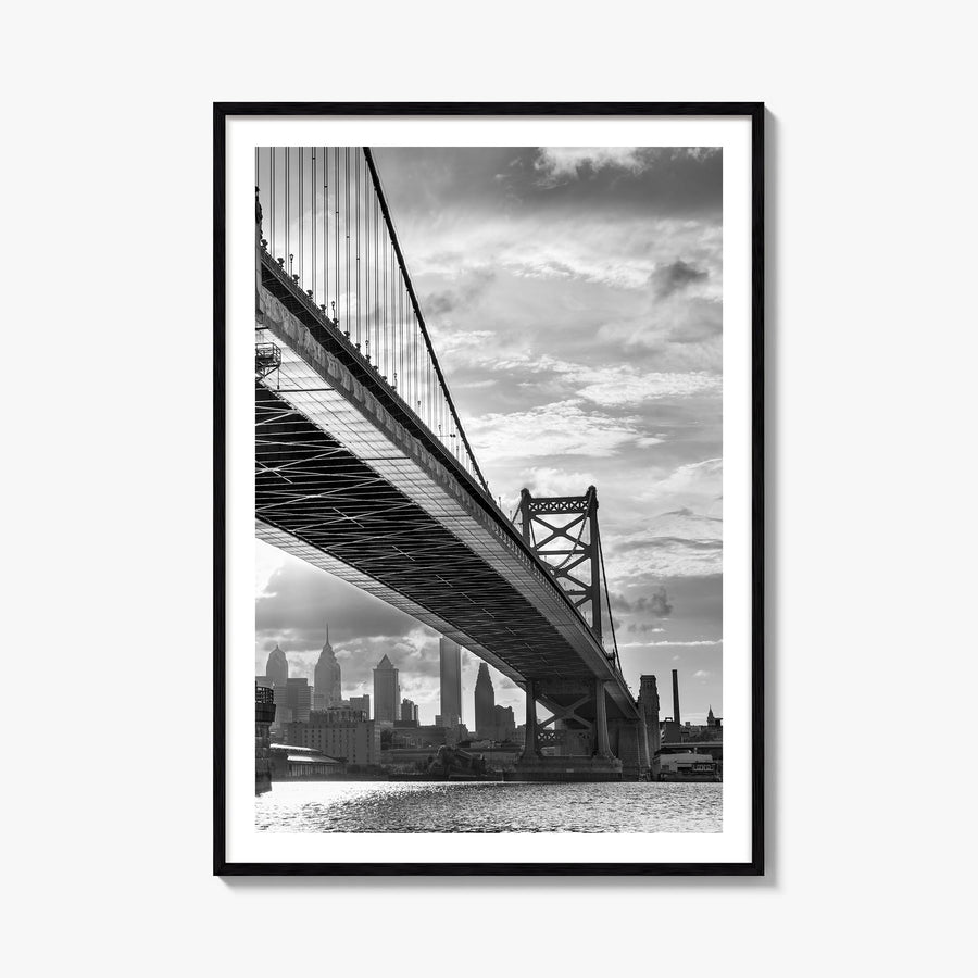 Philadelphia no. 4 black & white photo poster of Pennsylvania, USA – vertical wall art, unframed print shown in interior mock