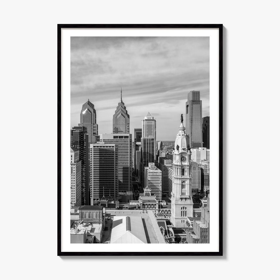 Philadelphia Photo No 1 Poster, framed poster mockup, white border