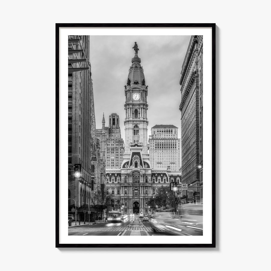 Philadelphia Photo No 3 Poster, framed poster mockup, white border