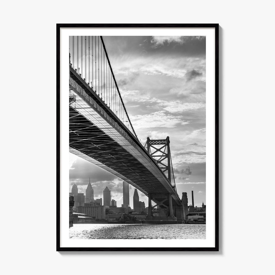 Philadelphia Photo No 4 Poster, framed poster mockup, white border