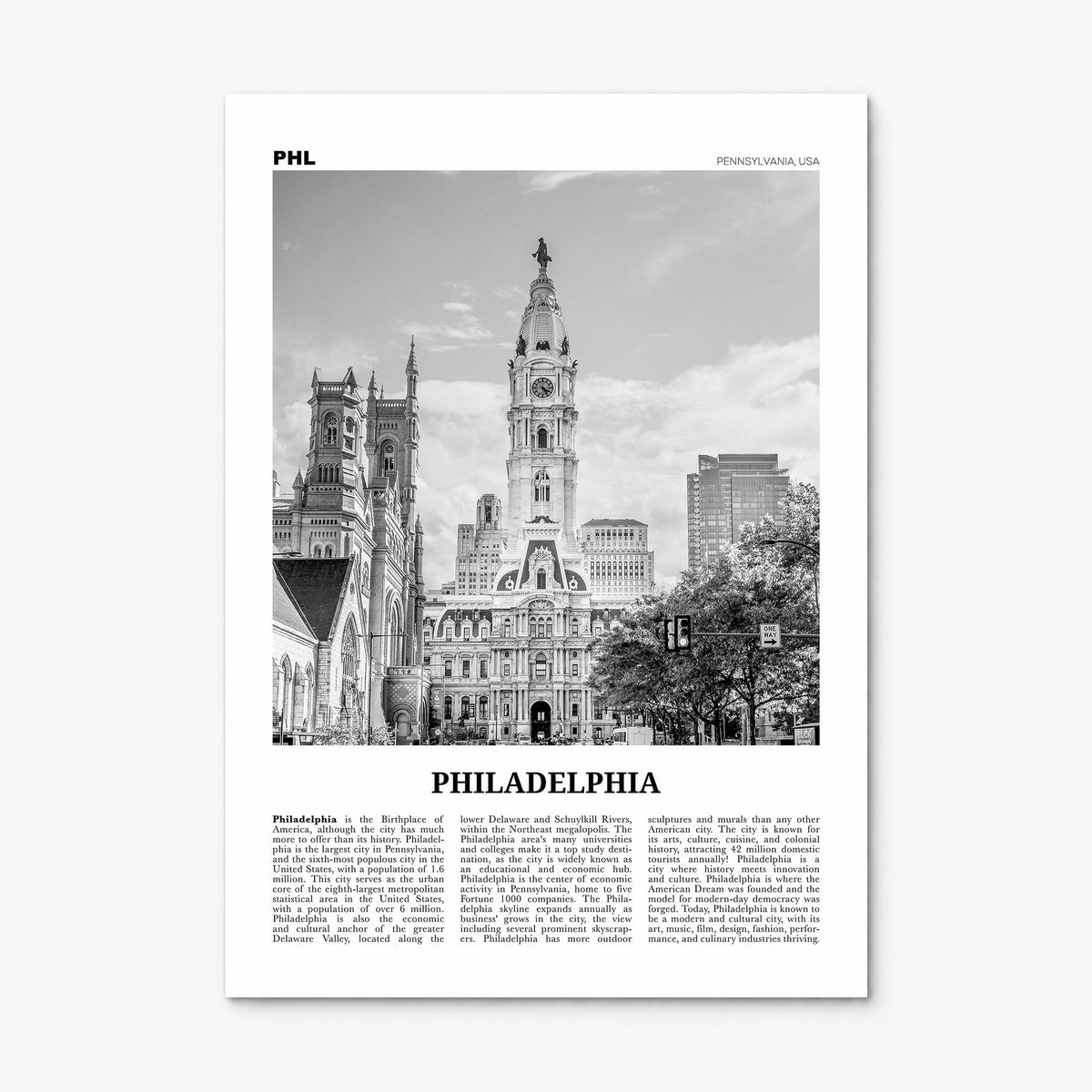 Philadelphia Newspaper No 1 Poster, print only (unframed)