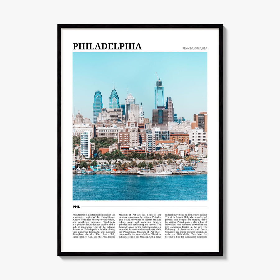 Philadelphia Travel No 2 Poster, framed poster mockup