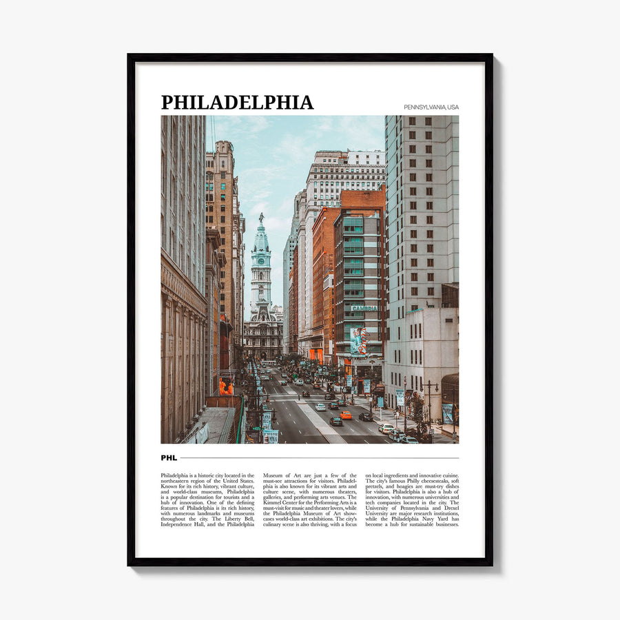 Philadelphia Travel No 3 Poster, framed poster mockup