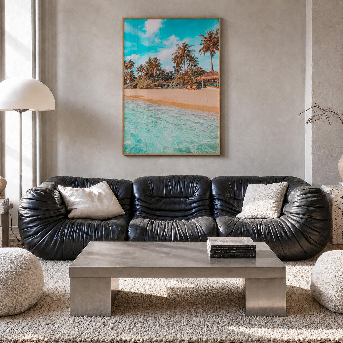 Philippines no. 1 colorful photo poster of Asia – vertical wall art in natural wood frame, hanging on wall