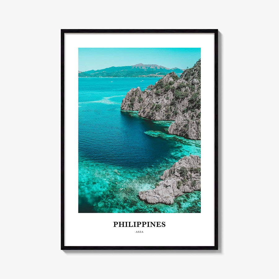 Philippines no. 2 colorful classic poster of Asia – vertical wall art, unframed print shown in interior mockup