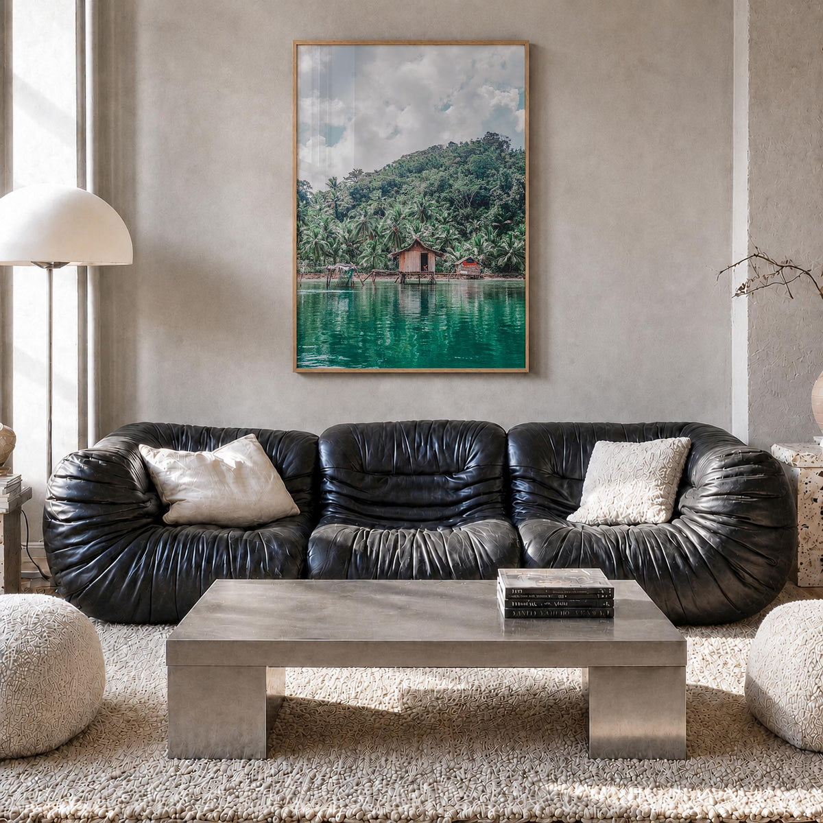 Philippines no. 2 colorful photo poster of Asia – vertical wall art in natural wood frame, hanging on wall
