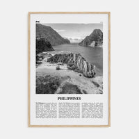 Philippines No 2 Poster Natural Wood / 8x12 in Nbourhood Travel B&W Poster