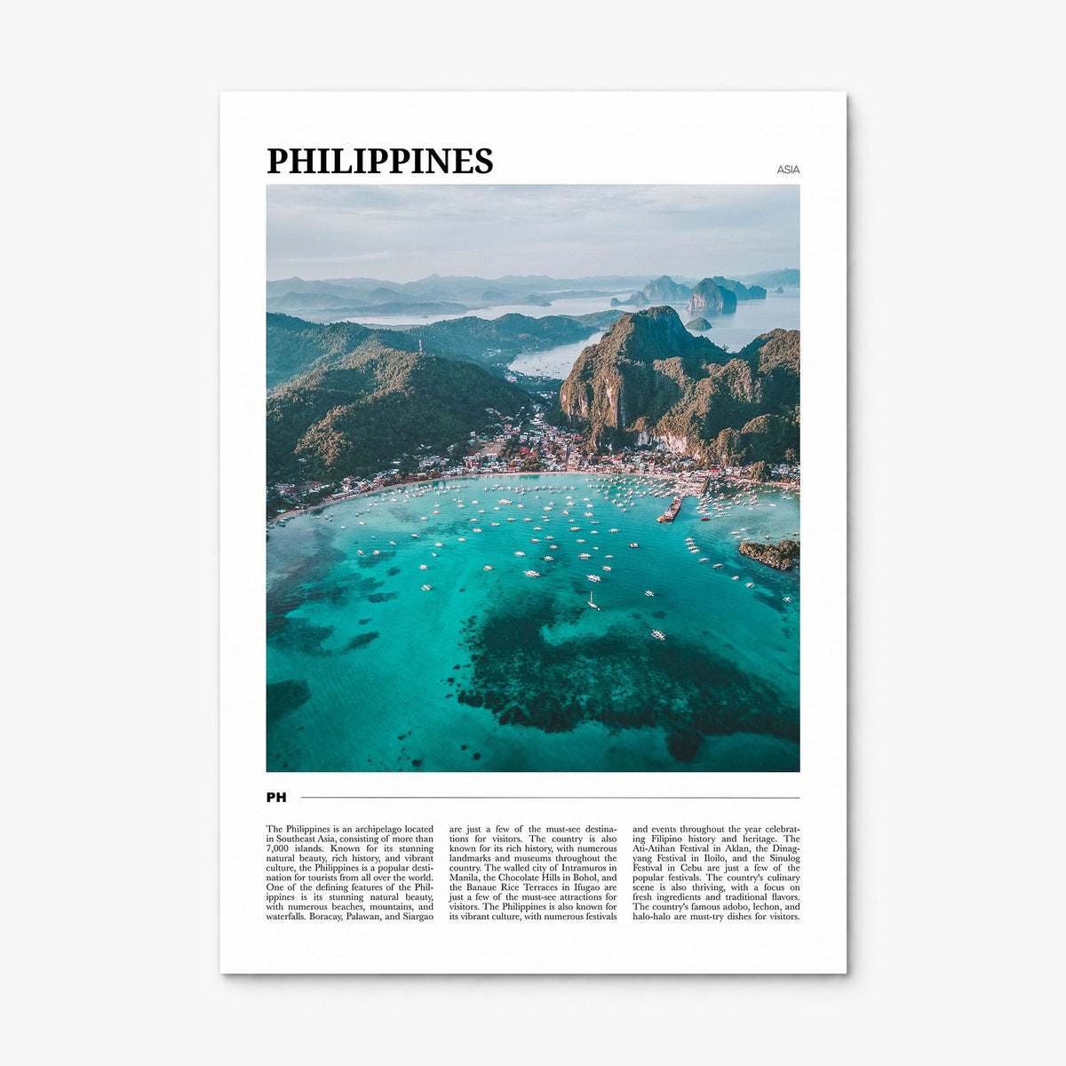 Philippines Travel No 1 Poster, print only (unframed)