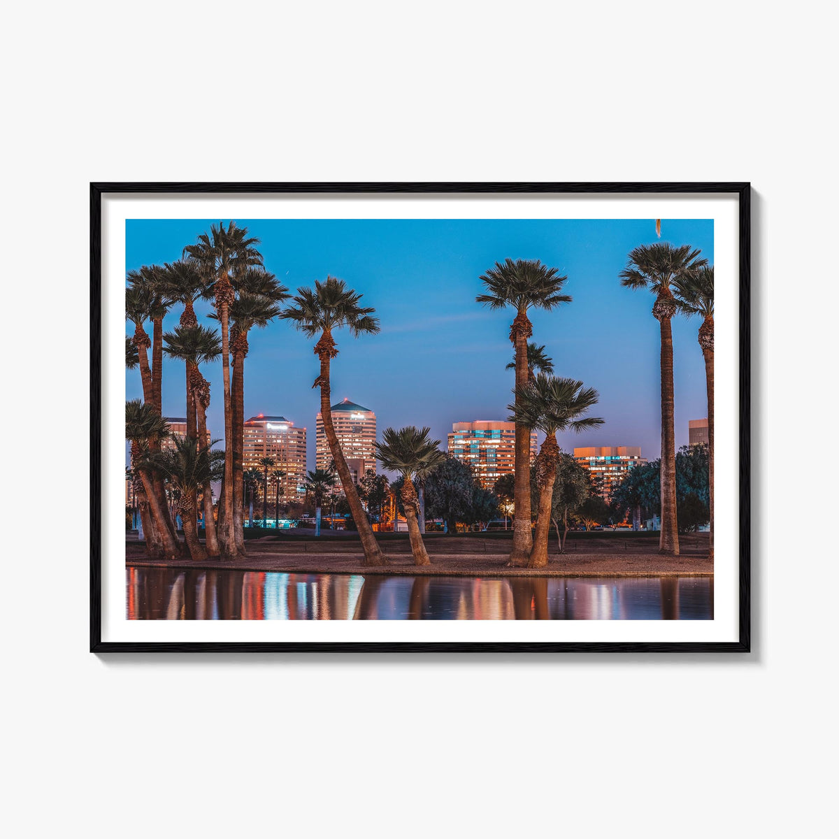Phoenix colorful photo poster of Arizona, USA – horizontal wall art, unframed print shown in interior mockup