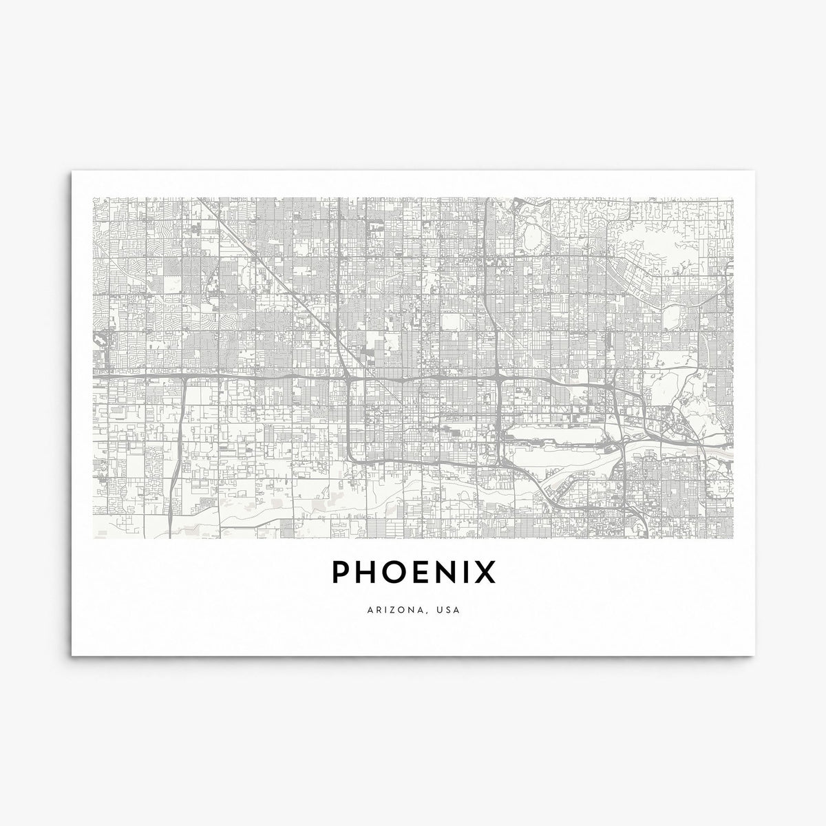 Phoenix Map Poster, print only (unframed)